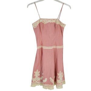 XOXO Pink Lace Trim Sleeveless Dress 5 Juniors Cottage Coquette dainty Romantic